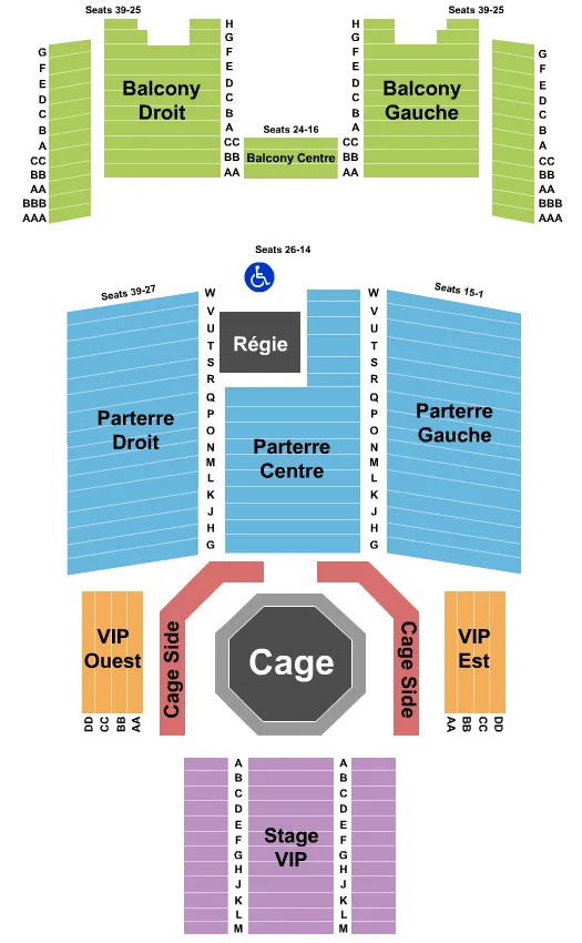 OLYMPIA THEATRE MONTREAL WRESTLING Seating Map Seating Chart