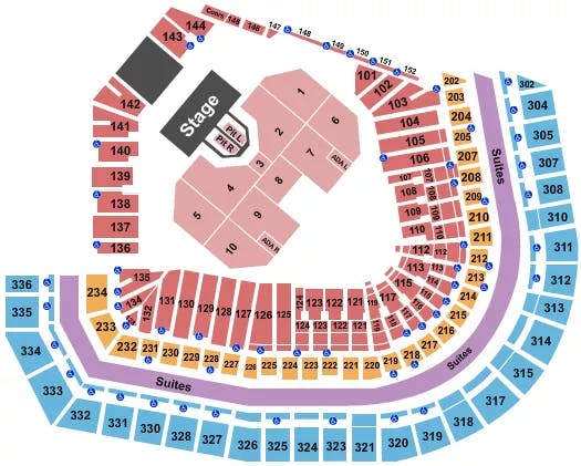  DEF LEPPARD Seating Map Seating Chart