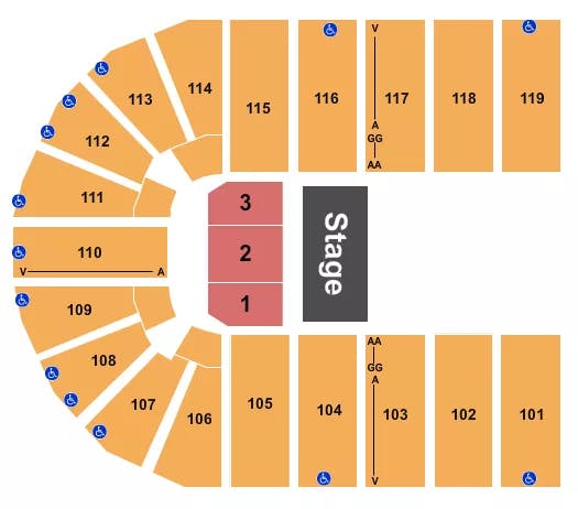ORLEANS ARENA THE ORLEANS HOTEL BLIPPI Seating Map Seating Chart