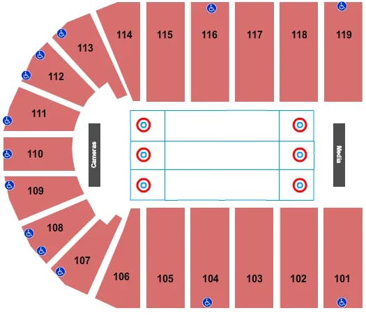 ORLEANS ARENA THE ORLEANS HOTEL CURLING Seating Map Seating Chart