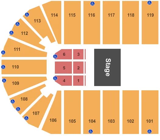 ORLEANS ARENA THE ORLEANS HOTEL DISNEY LIVE Seating Map Seating Chart