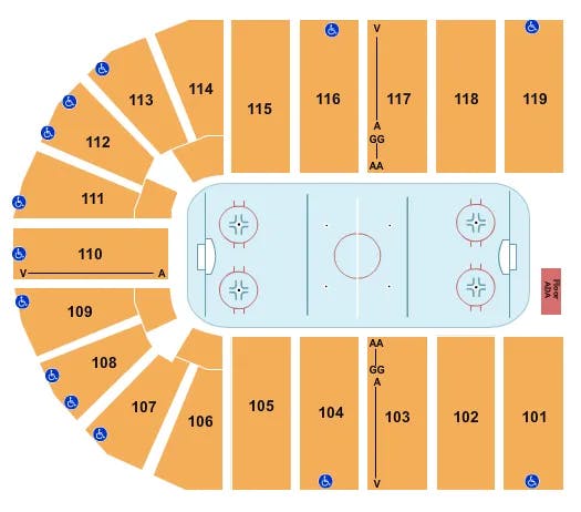 ORLEANS ARENA THE ORLEANS HOTEL HOCKEY 2 Seating Map Seating Chart
