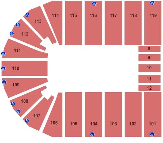 ORLEANS ARENA THE ORLEANS HOTEL OPEN FLOOR Seating Map Seating Chart