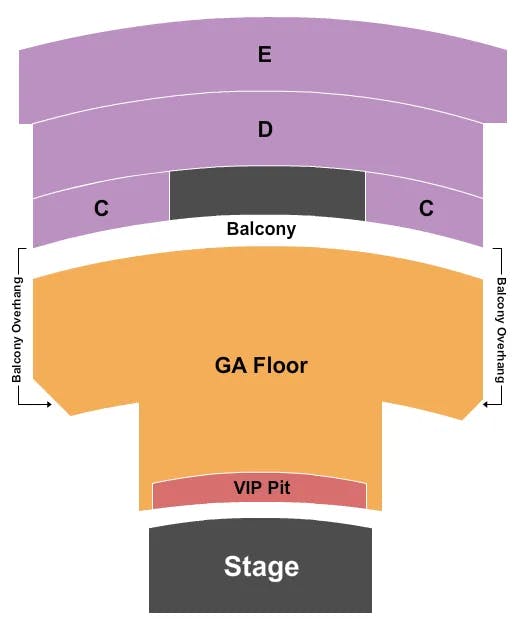 ORPHEUM THEATRE MADISON VIP PIT GA FLOOR Seating Map Seating Chart