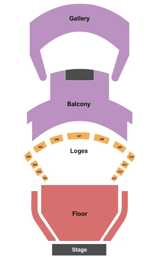 ORPHEUM THEATER NEW ORLEANS ALL GA RESERVED LOGES Seating Map Seating Chart