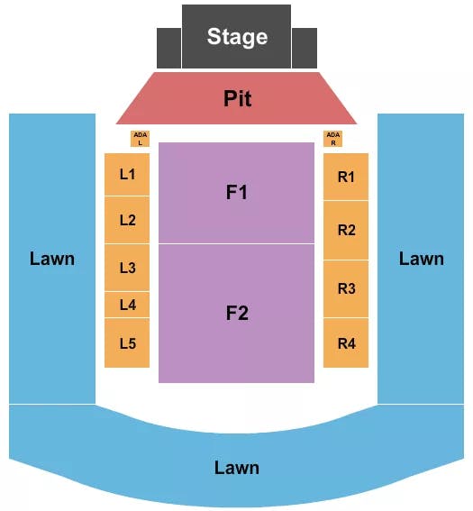 ENDSTAGE GA PIT SPLIT LAWNS Seating Map Seating Chart