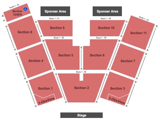 BECU LIVE AT NORTHERN QUEST RESORT CASINO ENDSTAGE 2 Seating Map Seating Chart