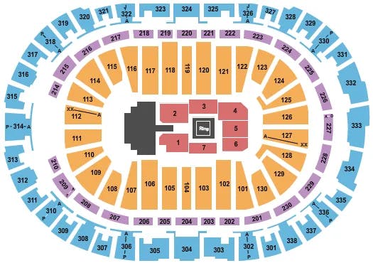  WWE2 Seating Map Seating Chart
