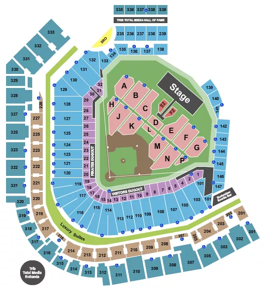  DEF LEPPARD Seating Map Seating Chart