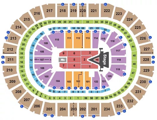  AEROSMITH 2023 Seating Map Seating Chart