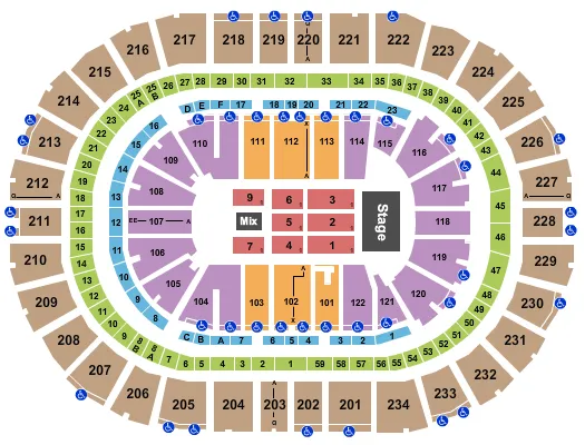  THE BLACK KEYS Seating Map Seating Chart