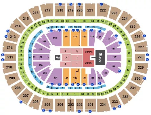  CODY JOHNSON Seating Map Seating Chart