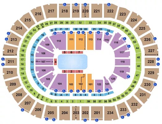  DISNEY ON ICE Seating Map Seating Chart