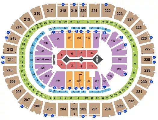  FOR KING AND COUNTRY Seating Map Seating Chart