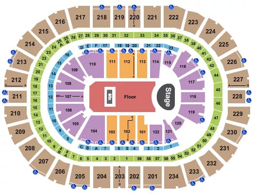  KACEY MUSGRAVES Seating Map Seating Chart