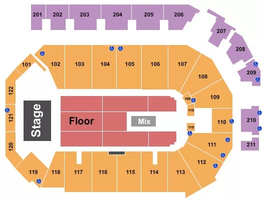  ENDSTAGE 3 Seating Map Seating Chart