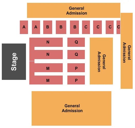 PACIFIC STEEL RECYCLING FOUR SEASONS ARENA ENDSTAGE GA Seating Map Seating Chart