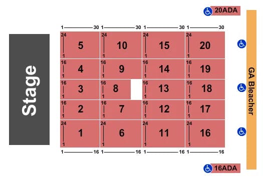  MERCY ME Seating Map Seating Chart