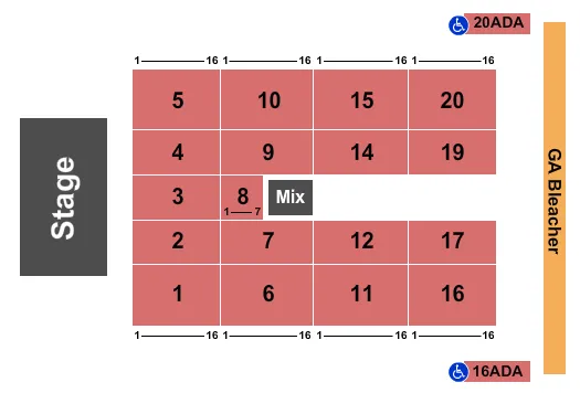  ZZ TOP Seating Map Seating Chart