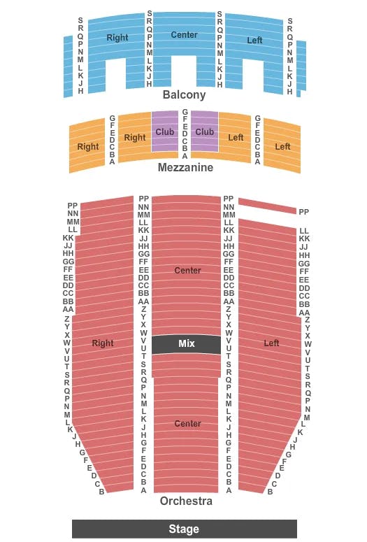 PARAMOUNT THEATRE DENVER OTHER Seating Map Seating Chart