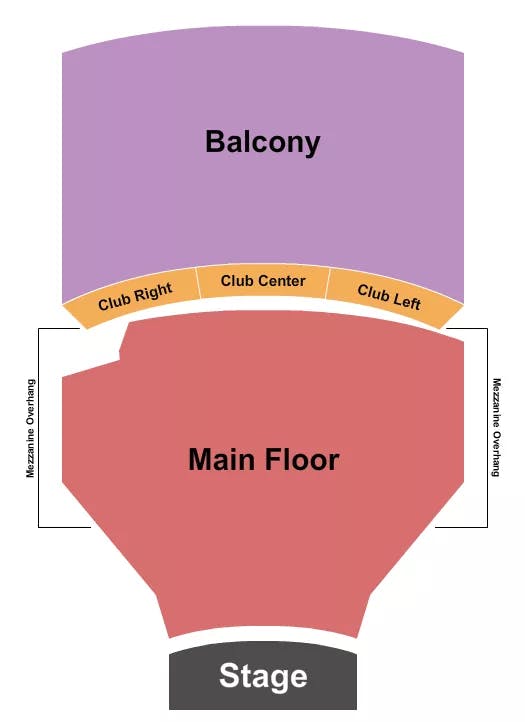 PARAMOUNT THEATRE SEATTLE ENDSTAGE GA FLOOR GA BALCONY 2 Seating Map Seating Chart