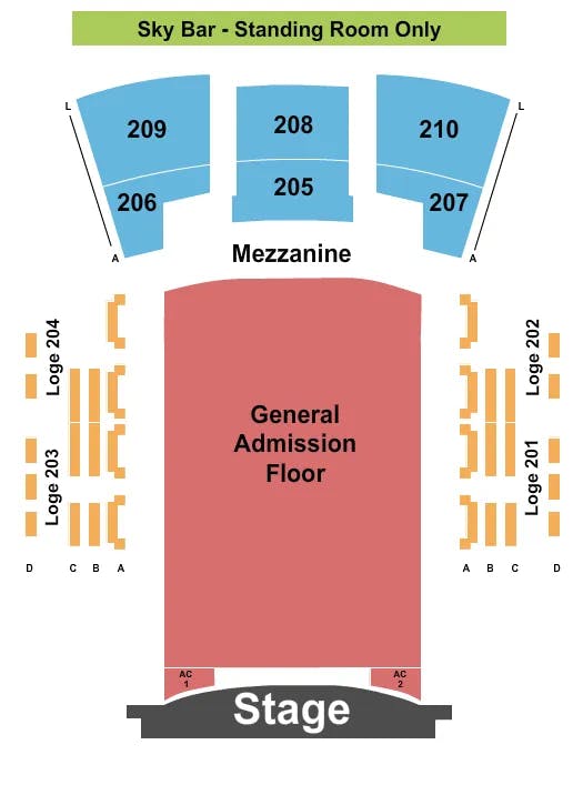 PARAMOUNT THEATRE HUNTINGTON GAVIN DEGRAW Seating Map Seating Chart