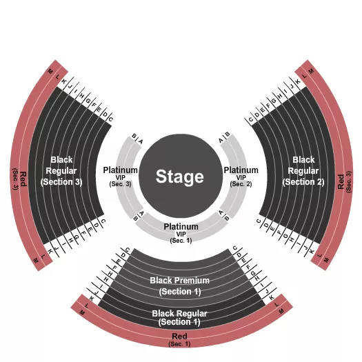  PARANORMAL CIRQUE 2 STATIC Seating Map Seating Chart