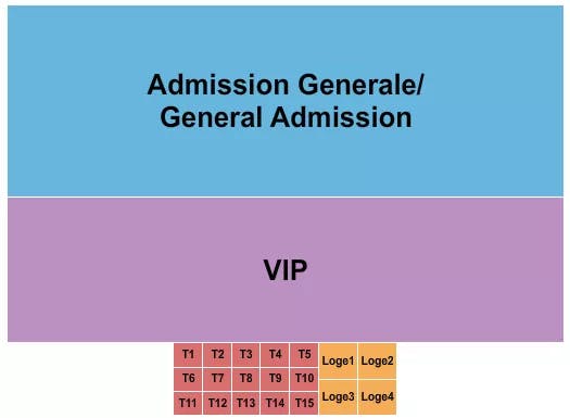 PARC JEAN DRAPEAU GA VIP TABLES Seating Map Seating Chart