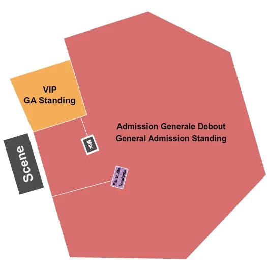 PARC JEAN DRAPEAU GA VIP Seating Map Seating Chart