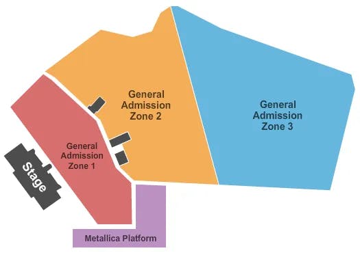 PARC JEAN DRAPEAU METALLICA Seating Map Seating Chart