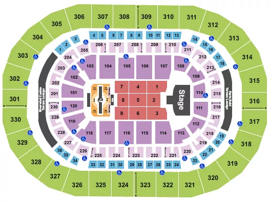  JUSTIN TIMBERLAKE Seating Map Seating Chart