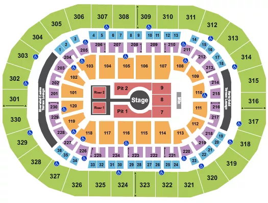  PESO PLUMA Seating Map Seating Chart