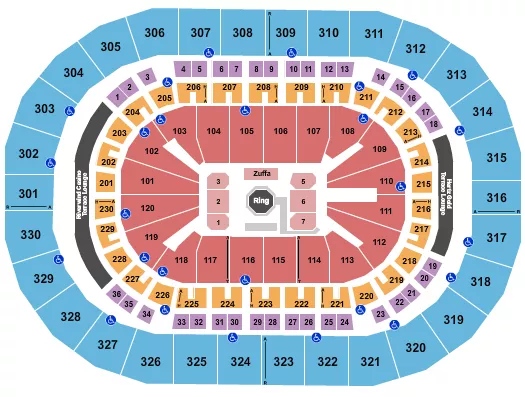  UFC Seating Map Seating Chart