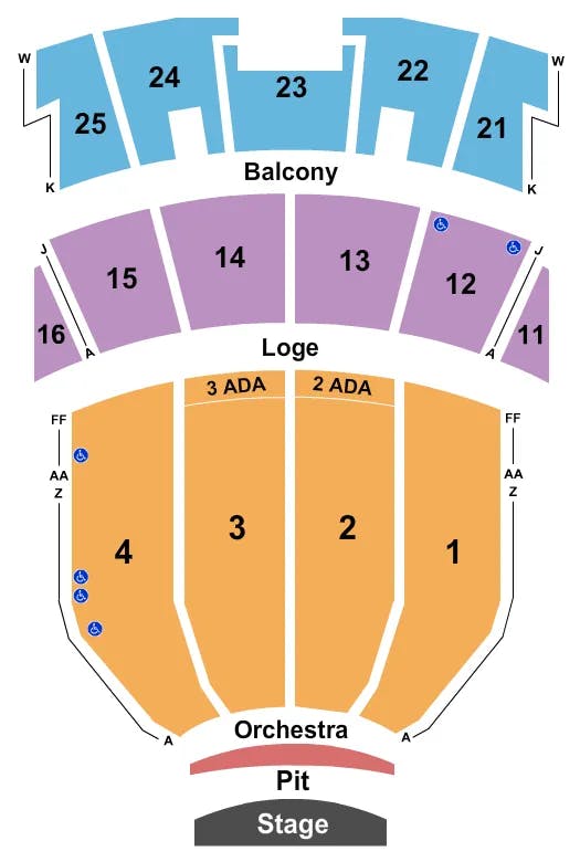  ENDSTAGE PIT Seating Map Seating Chart