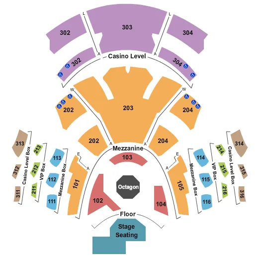  UFC FINALE Seating Map Seating Chart