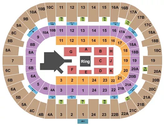 PECHANGA ARENA SAN DIEGO WWE Seating Map Seating Chart