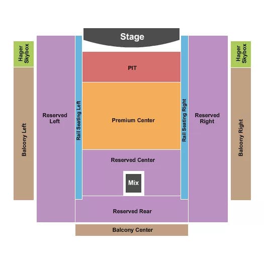  ENDSTAGE PIT PREMIUM Seating Map Seating Chart