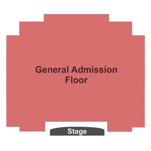  GENERAL ADMISSION Seating Map Seating Chart