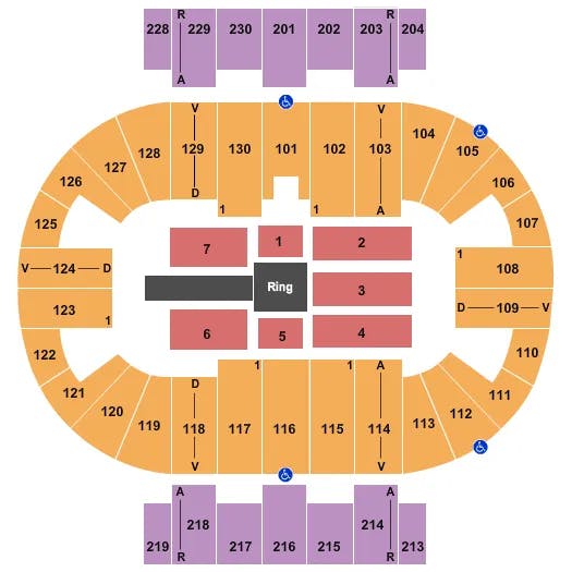  WWE SUMEMR SLAM Seating Map Seating Chart
