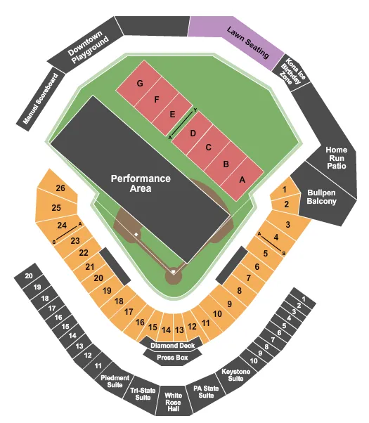  NITRO CIRCUS Seating Map Seating Chart