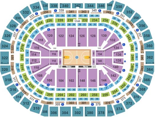 NCAA BASKETBALL Seating Map Seating Chart