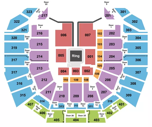  WWE Seating Map Seating Chart