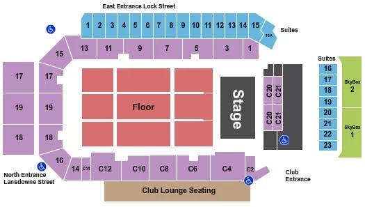  SARAH MCLACHLAN Seating Map Seating Chart