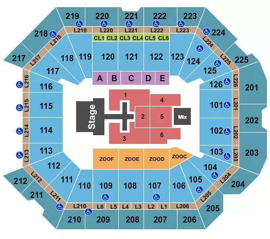  CHRIS TOMLIN 1 Seating Map Seating Chart