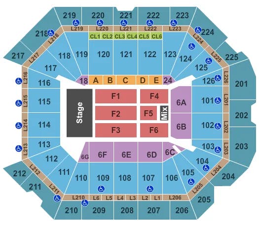  END STAGE Seating Map Seating Chart