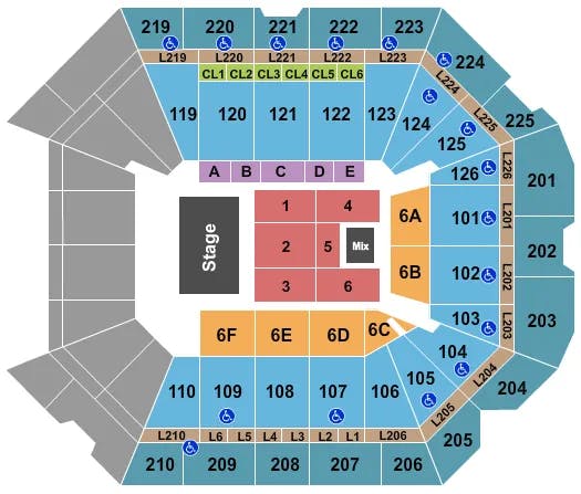  ENDSTAGE HALF HOUSE Seating Map Seating Chart