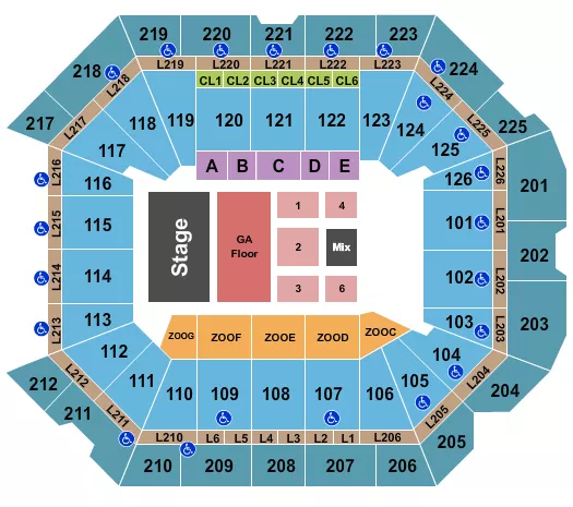  STURGILL SIMPSON 2 Seating Map Seating Chart