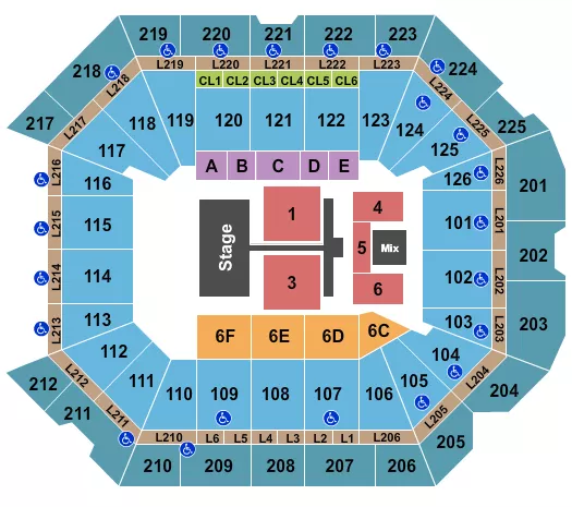  TOBYMAC 2024 Seating Map Seating Chart