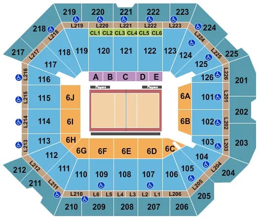  VOLLEYBALL Seating Map Seating Chart