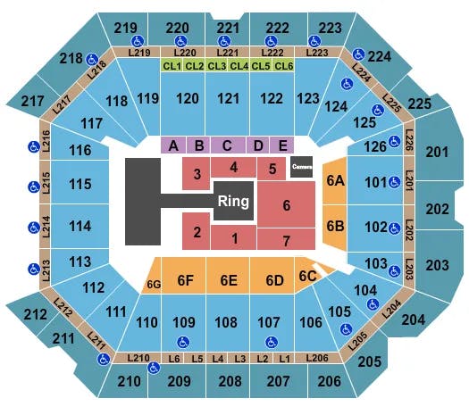  WRESTLING Seating Map Seating Chart